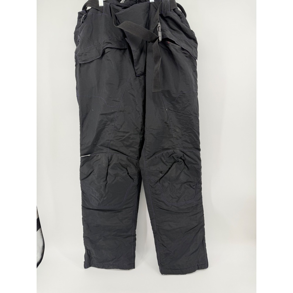 Polaris Snow Pants Mens XL Black Nylon DuPont Thermolite Insulated Snowmobile